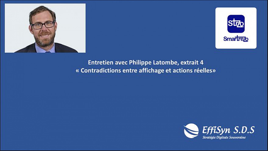 Souveraineté numérique : Entretien avec Philippe Latombe, extrait 4 'Contradictions entre affichage et actions réelles'